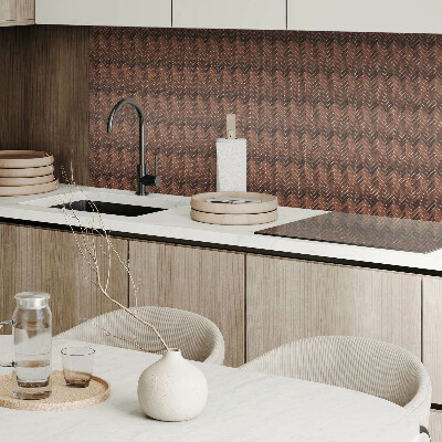 Square wall panel Herringbone wood pattern