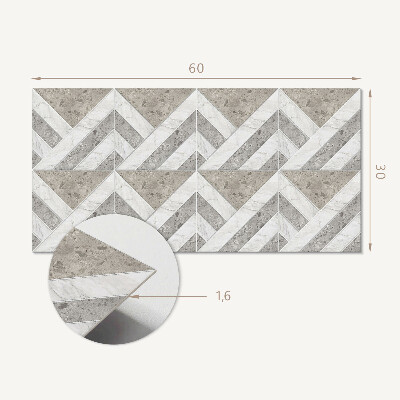 Square wall panel Geometric pattern in tiles
