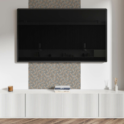 Square tv wall panel Geometric triangle pattern