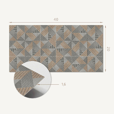 Square tv wall panel Geometric triangle pattern
