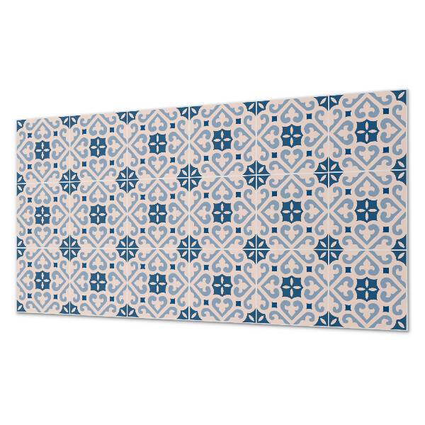 Square wall panel Pattern with ornaments on tiles