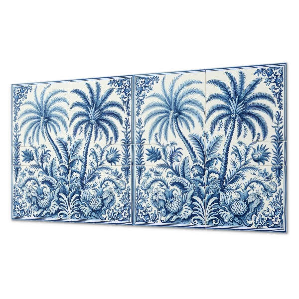 Square tv wall panel Tropical plant pattern