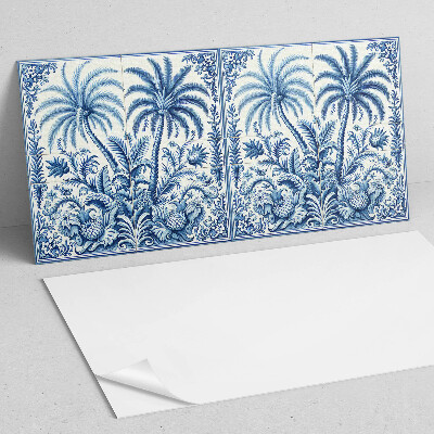 Square tv wall panel Tropical plant pattern