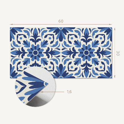 Square tv wall panel Floral pattern with leaves