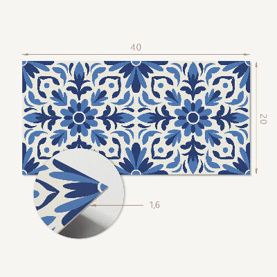 Square tv wall panel Floral pattern with leaves