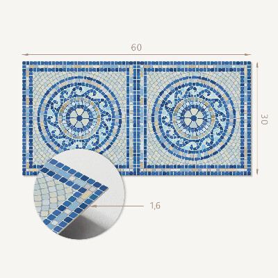 Pvc wall panel Mosaic in shades of sky