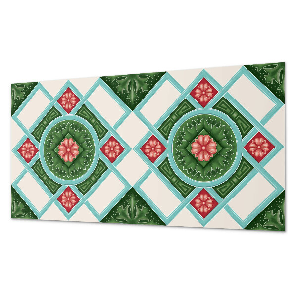 Pvc wall panel Flower pattern in a rhombus