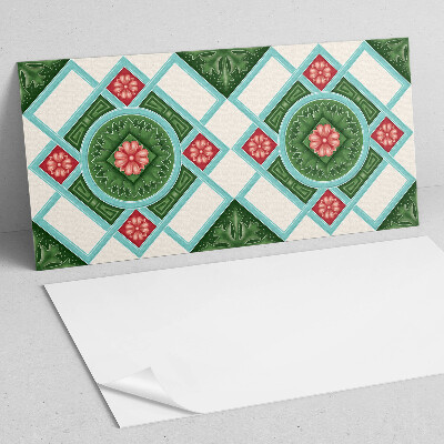 Pvc wall panel Flower pattern in a rhombus