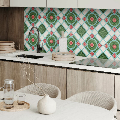 Pvc wall panel Flower pattern in a rhombus