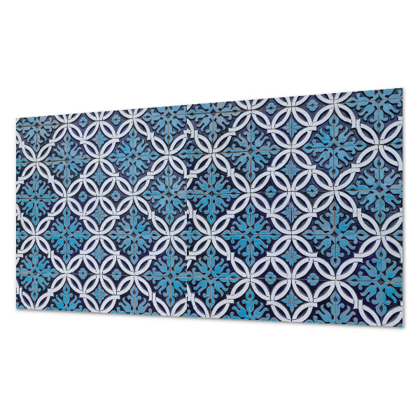 Square tv wall panel Geometric pattern with a floral motif
