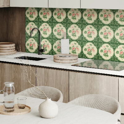 Square wall panel Floral pattern with leaves