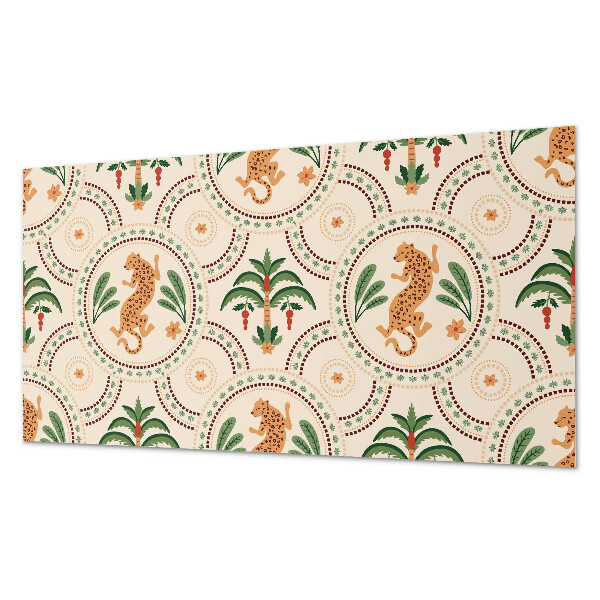 Pvc wall panel Tropical leopard print