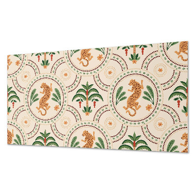 Pvc wall panel Tropical leopard print