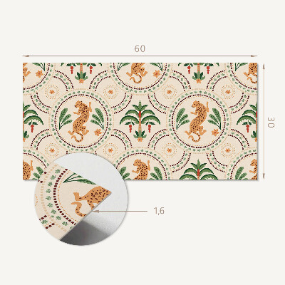 Pvc wall panel Tropical leopard print
