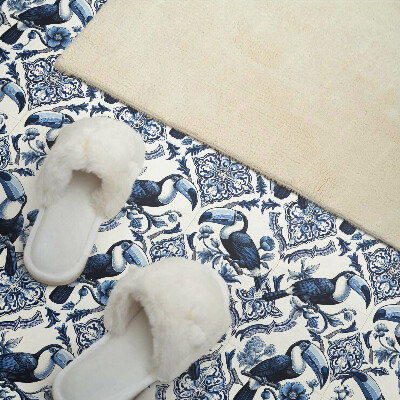 Square tv wall panel Toucan on decorative tiles