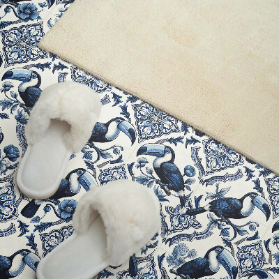 Square tv wall panel Toucan on decorative tiles