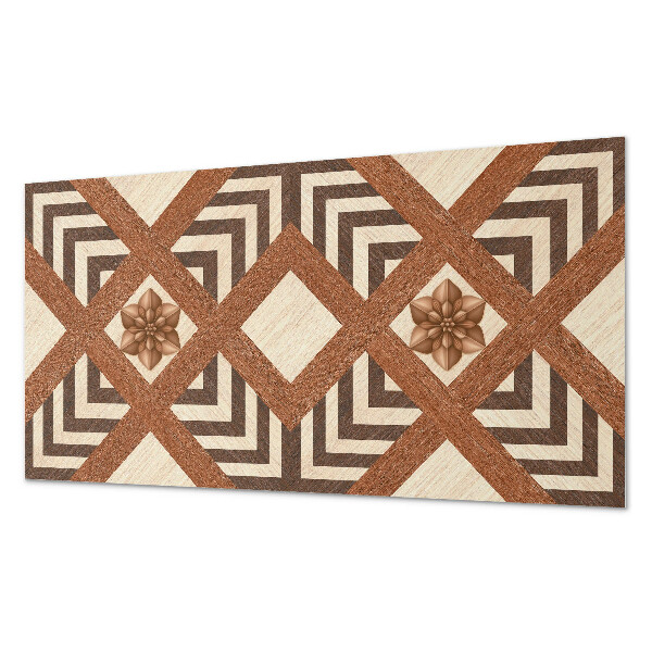 Square wall panel Pattern with geometric motifs
