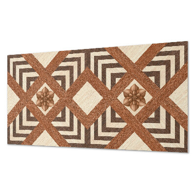 Square wall panel Pattern with geometric motifs