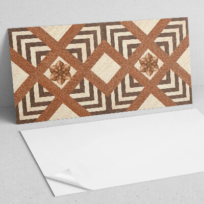 Square wall panel Pattern with geometric motifs