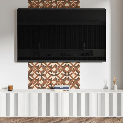 Square wall panel Pattern with geometric motifs