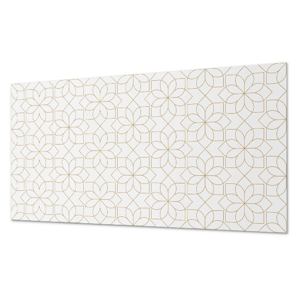 Square wall panel Geometric floral pattern