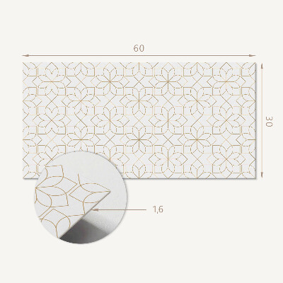 Square wall panel Geometric floral pattern