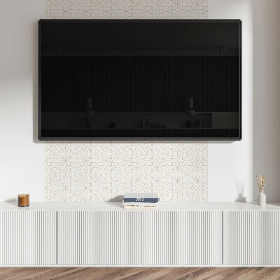 Square wall panel Geometric floral pattern