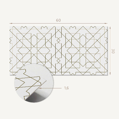 Square tv wall panel Geometric line pattern