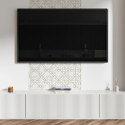 Square tv wall panel Geometric line pattern