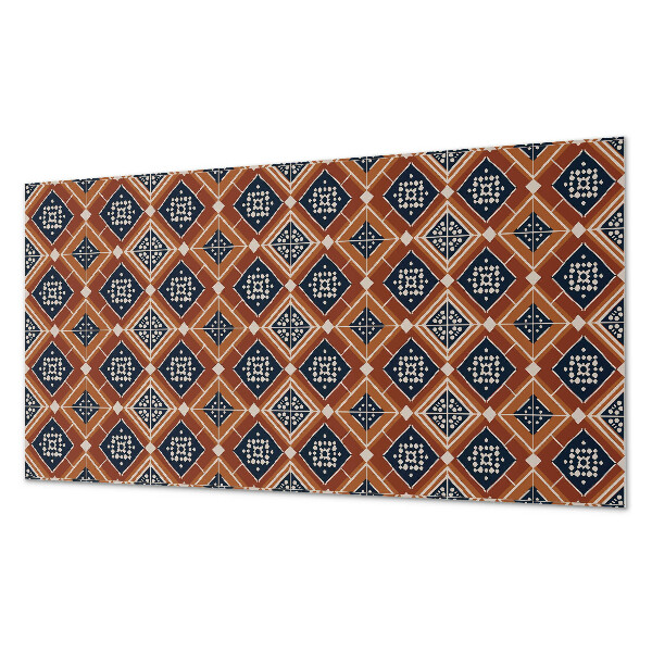 Square wall panel Geometry in browns and white