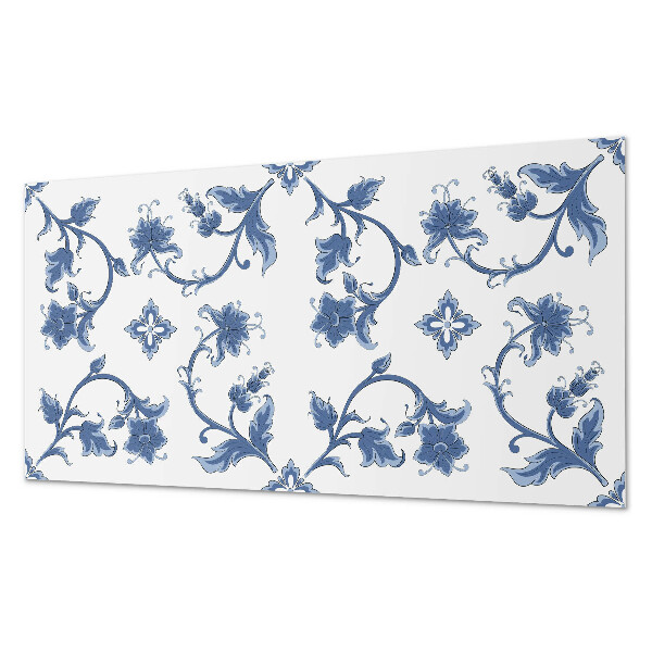 Square wall panel Floral pattern on the background