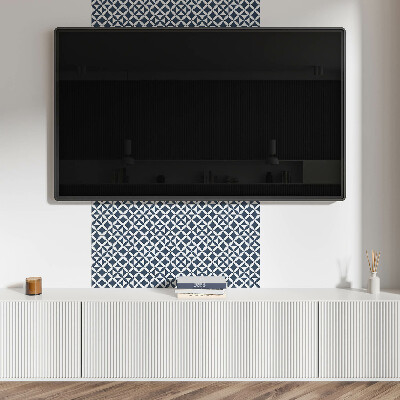 Square tv wall panel Geometric flower pattern