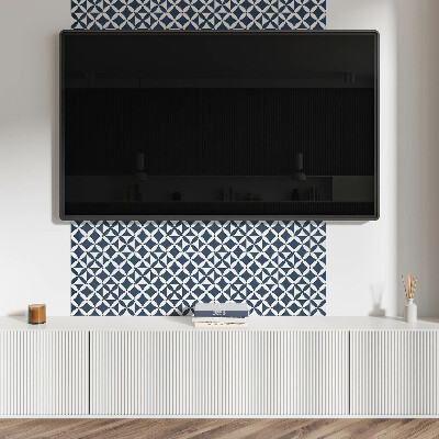Square tv wall panel Geometric flower pattern