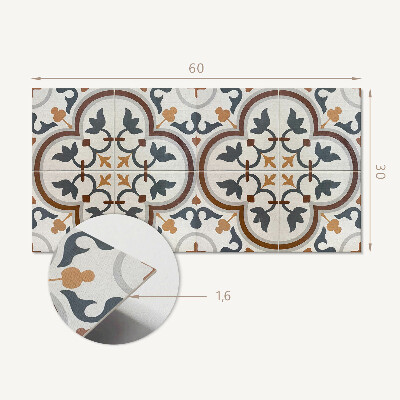 Pvc wall panel Checkered floral pattern