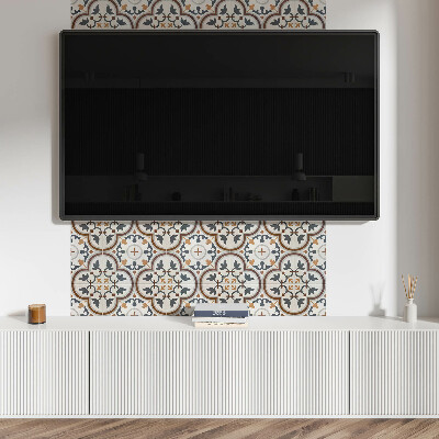 Pvc wall panel Checkered floral pattern