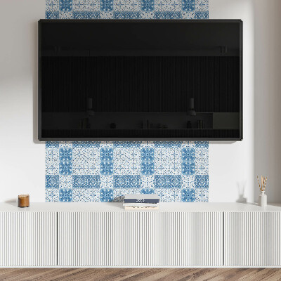Square tv wall panel Floral pattern in tiles