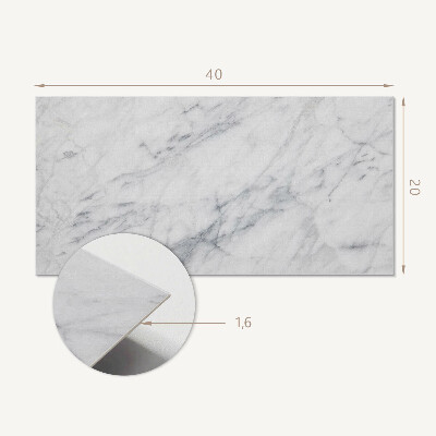 Square wall panel Veined marble pattern