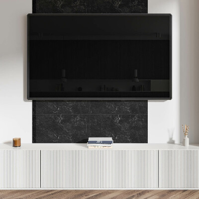 Square tv wall panel Veined marble pattern