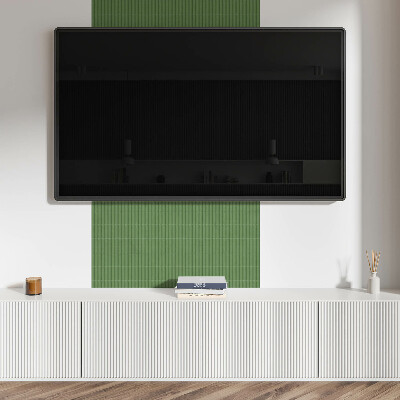 Square tv wall panel Set of vertical pipes