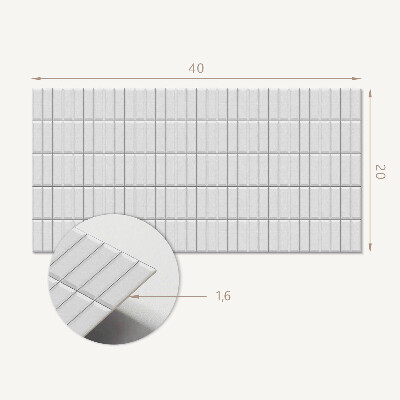 Square tv wall panel Smooth, rectangular mosaic