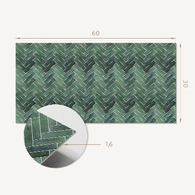 Square wall panel 3D herringbone pattern