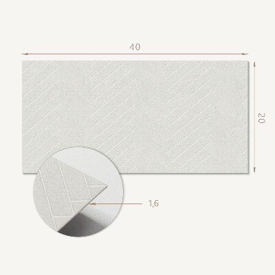 Square wall panel Herringbone pattern