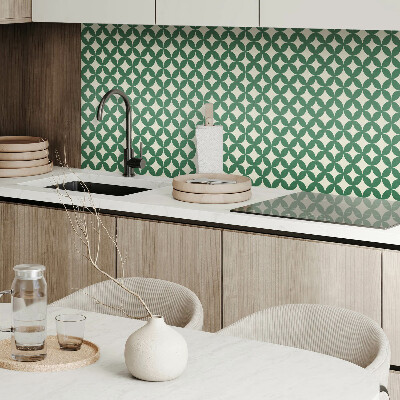 Square tv wall panel Leaf motif in a mesh