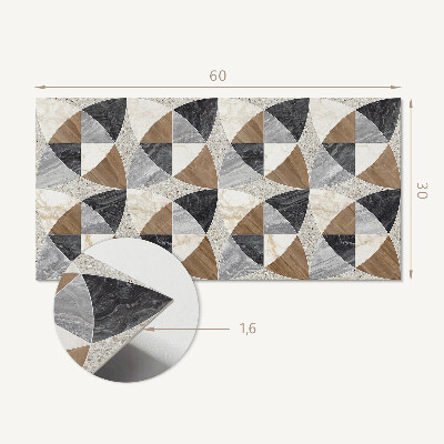 Square wall panel Geometric tile pattern