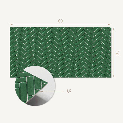Square tv wall panel Herringbone pattern on tiles