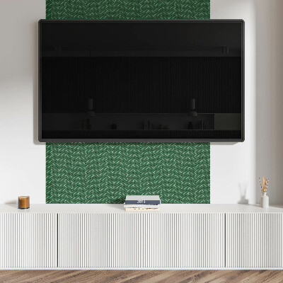 Square tv wall panel Herringbone pattern on tiles