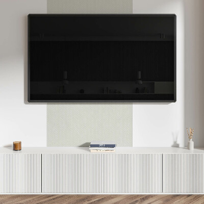 Square tv wall panel Herringbone pattern