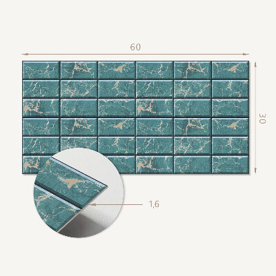 Square tv wall panel Marble tile pattern