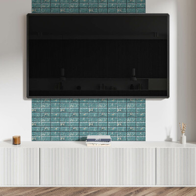 Square tv wall panel Marble tile pattern