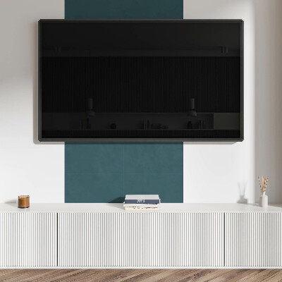 Square tv wall panel Color Dark teal